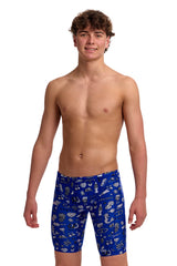 Funky Trunks Boys Scratchy Training Jammer - Blue/Black/White