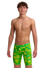 Funky Trunks Boys Try Tonic Training Jammer - Green/Yellow