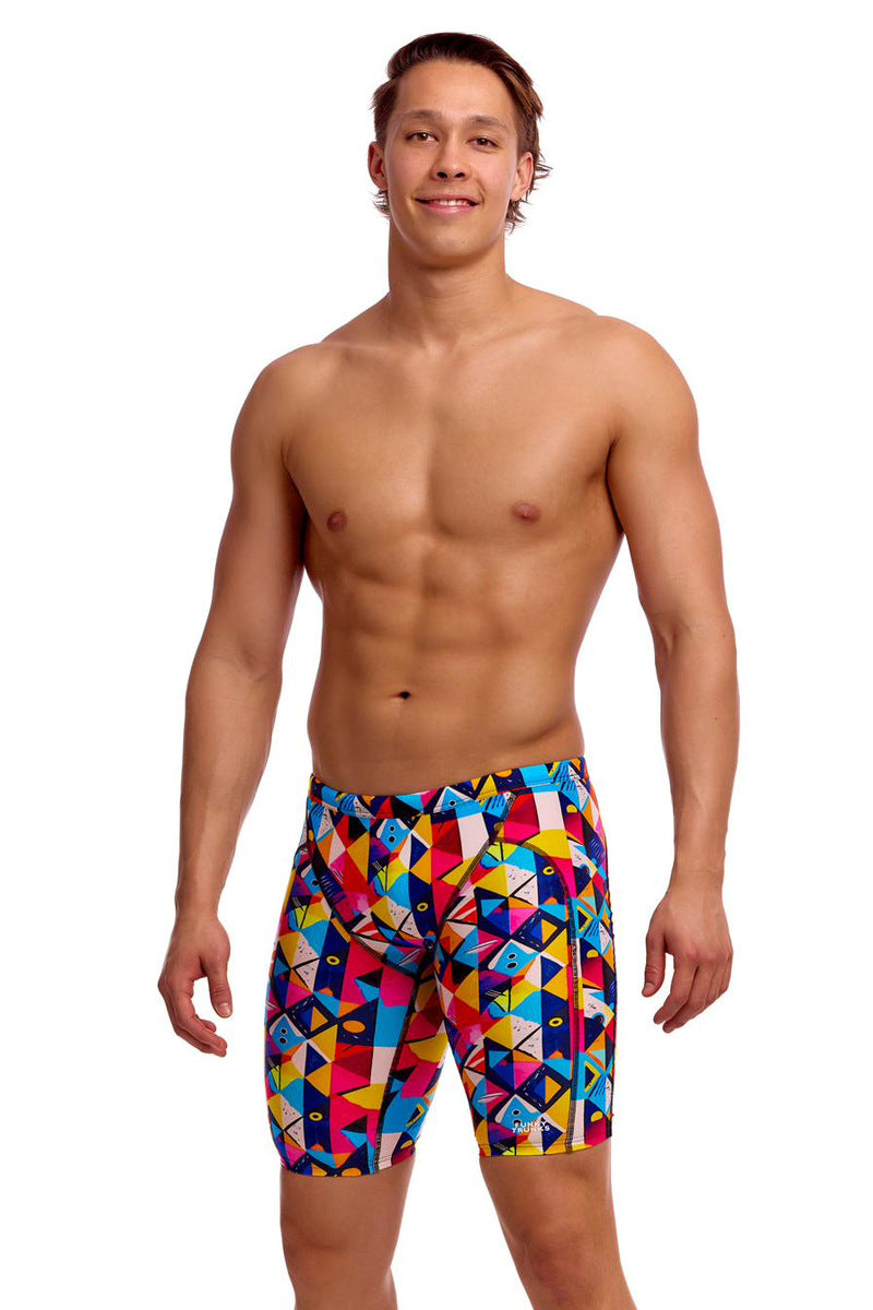 Funky Trunks Mens Broken Blox Training Jammer - Multi