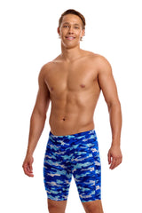 Funky Trunks Mens Clean Marine Training Jammer - Blue/Multi