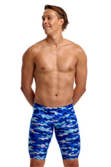 Funky Trunks Mens Clean Marine Training Jammer - Blue/Multi