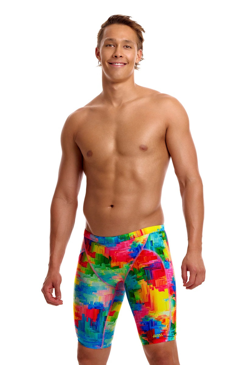 Funky Trunks Mens Falling Colours Training Jammer - Multi