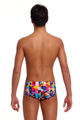 Funky Trunks Boys Broken Blox Sidewinder Trunks - Multi