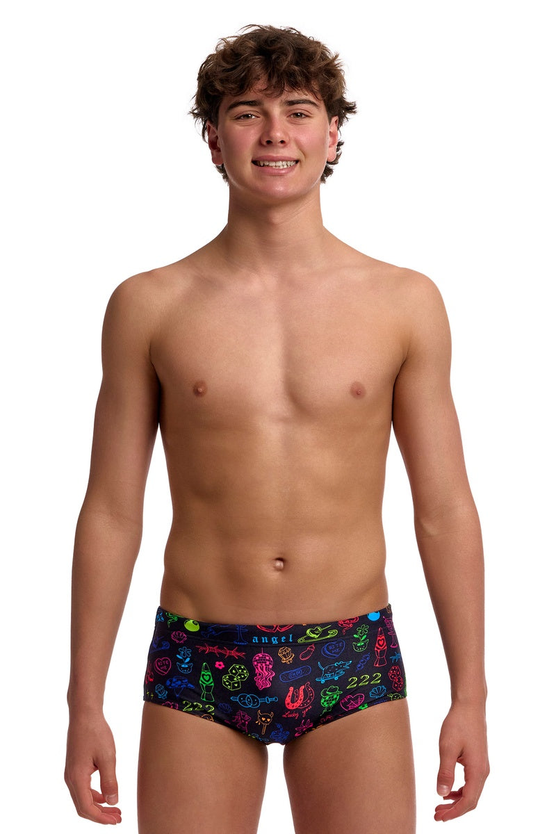 Funky Trunks Boys Doodles Sidewinder Trunk - Multi