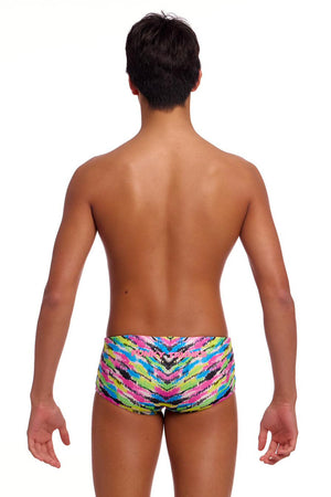 Funky Trunks Boys Happy Hide Sidewinder Trunks - Multi