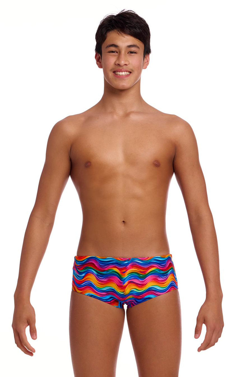 Funky Trunks Boys Plastic Fantastic Sidewinder Trunks - Multi