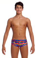 Funky Trunks Boys Plastic Fantastic Sidewinder Trunks - Multi