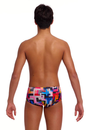 Funky Trunks Boys Putty Rules Sidewinder Trunks - Multi