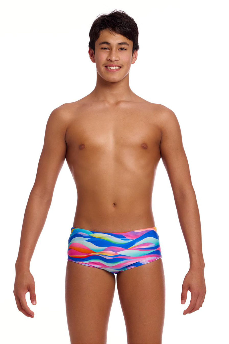 Funky Trunks Boys Royal Wave Sidewinder Trunks - Multi