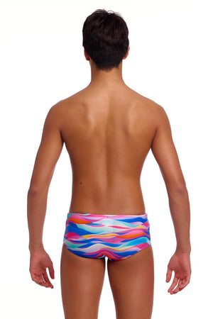 Funky Trunks Boys Royal Wave Sidewinder Trunks - Multi