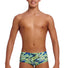 Funky Trunks Boys Scaled Back Sidewinder Trunks - Green/Blue