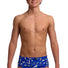 Funky Trunks Boys Scratchy Sidewinder Trunk - Blue/Black/White
