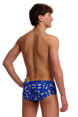 Funky Trunks Boys Scratchy Sidewinder Trunk - Blue/Black/White
