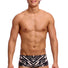 Funky Trunks Mens Fur Elise Sidewinder Trunk - White/Black