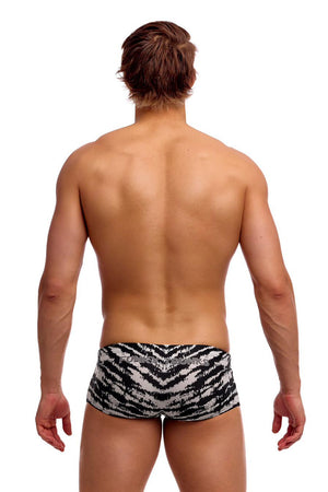 Funky Trunks Mens Fur Elise Sidewinder Trunk - White/Black