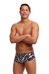 Funky Trunks Mens Fur Elise Sidewinder Trunk - White/Black