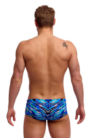 Funky Trunks Mens Fur Seal Sidewinder Trunk - Blue