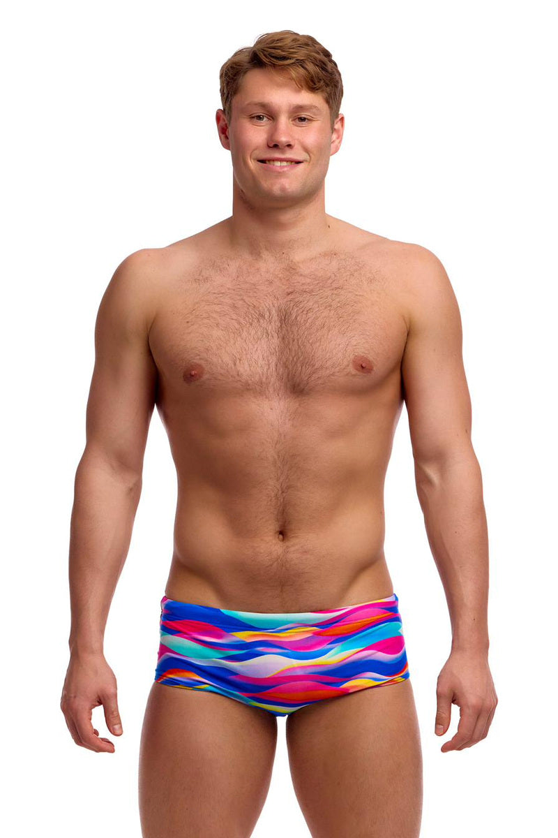 Funky Trunks Mens Royal Wave Sidewinder Trunk - Multi