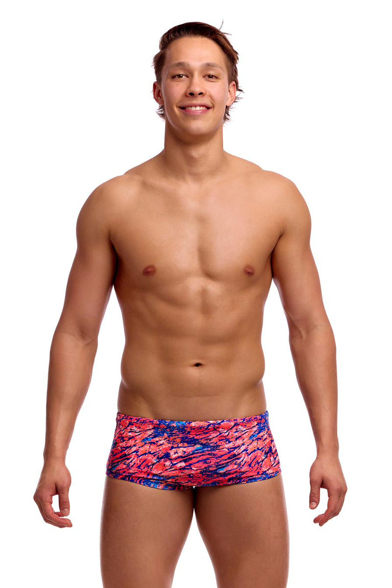 Funky Trunks Mens Ruff Stuff Sidewinder Trunk - Pink/Blue