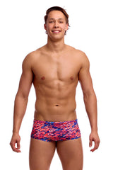 Funky Trunks Mens Ruff Stuff Sidewinder Trunk - Pink/Blue