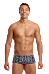 Funky Trunks Mens Stickler Sidewinder Trunk - Black