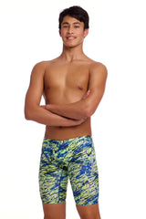 Funky Trunks Boys Scaled Back Fast Training Jammers - Green/Blue
