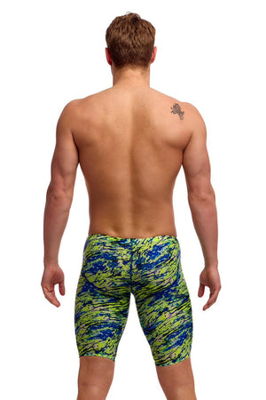 Funky Trunks Mens Scaled Back Fast Training Jammer - Green/Blue