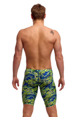 Funky Trunks Mens Scaled Back Fast Training Jammer - Green/Blue