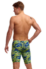 Funky Trunks Mens Scaled Back Fast Training Jammer - Green/Blue