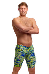 Funky Trunks Mens Scaled Back Fast Training Jammer - Green/Blue