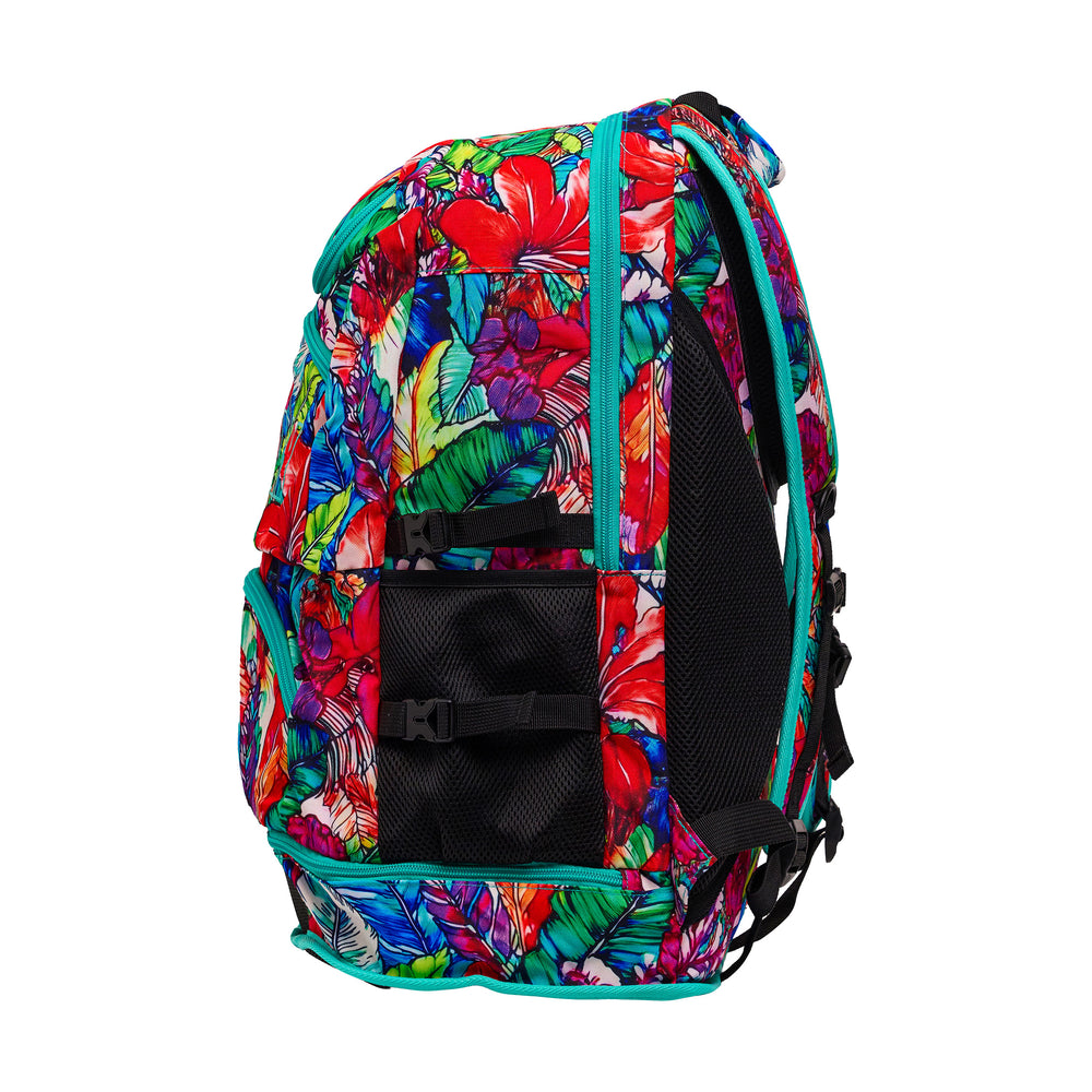 Way Funky Loud Proud Elite Squad backpack in multi-color with bold logo design, featuring adjustable straps and spacious main compartment.