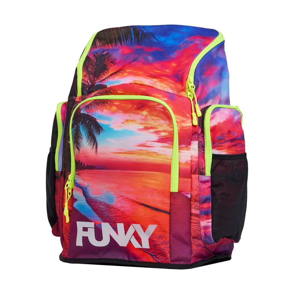 Colorful Way Funky Touch Of Paradise Space Case Backpack with vibrant patterns and adjustable straps, designed for everyday use.