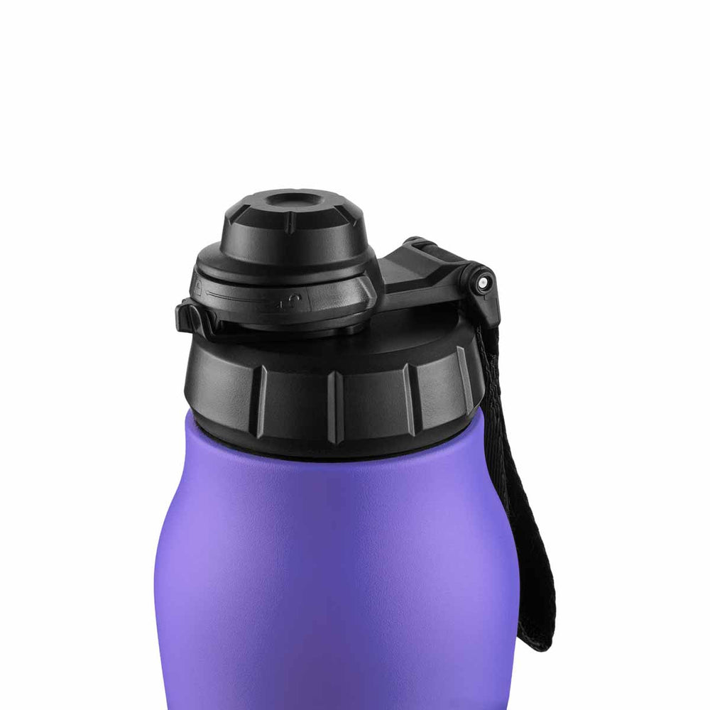 Way Funky Still Purple Clean Stream water bottle showing a sleek purple design with a screw-top lid and transparent body.