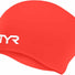 TYR Long Hair Wrinkle Free Silicone Swimming Cap - Bright Red