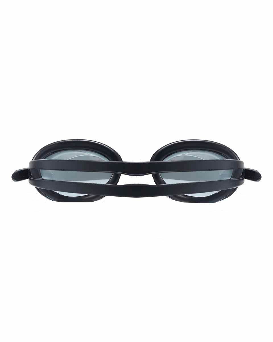 TYR Special Ops 2.0 mirror swim goggles in black with dual strap and mirrored lenses, designed for competitive swimming.