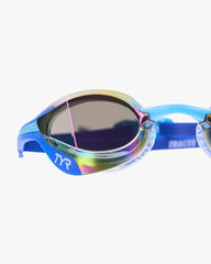 TYR Tracer-X Elite Mirrored Racing Goggle - Blue/Turq