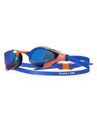 TYR Tracer-X RZR Mirrored Racing Goggle - Blue/Orange