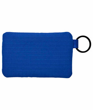 Nike Club Pouch Wallet in Game Royal, black, and white with multiple compartments and Nike logo on the front.