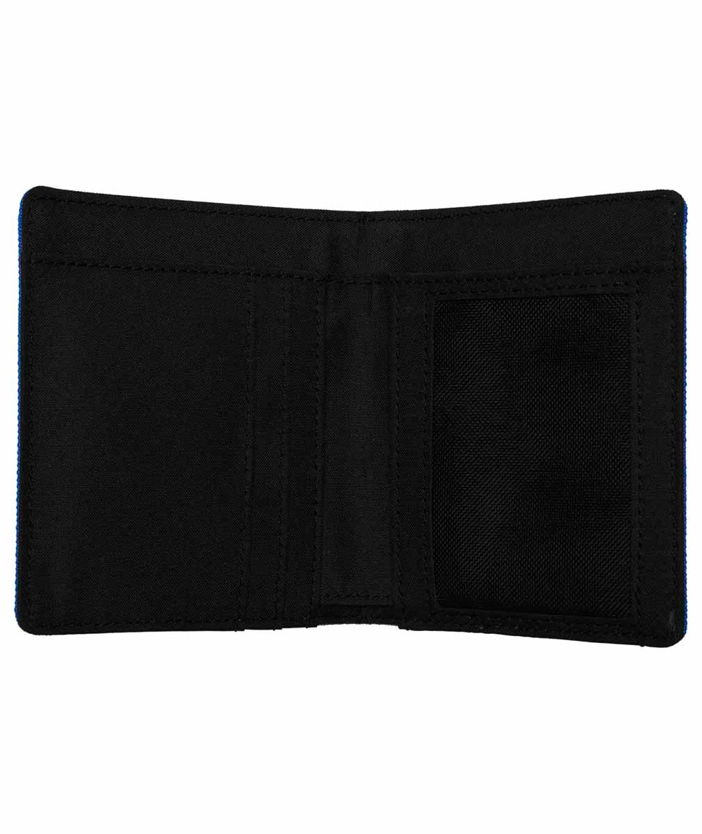 Nike Club Fold Wallet in game royal, black, and white with multiple card slots and a sleek fold design.