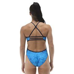 TYR Womens Zephyr Trinityfit Swimsuit - Light Blue/Navy