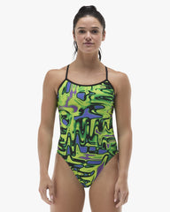 TYR Womens Flux Trinityfit Swimsuit - Lime/Multi