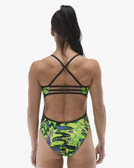 TYR Womens Flux Trinityfit Swimsuit - Lime/Multi