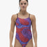 TYR Womens Hodori Cutoutfit Swimsuit - Orange/Purple