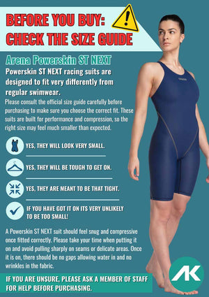 Arena Girls Powerskin ST Next Kneesuit - Navy