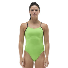 TYR Womens Solid Cutoutfit Swimsuit - Brt Green