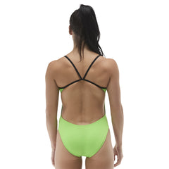 TYR Womens Solid Cutoutfit Swimsuit - Brt Green