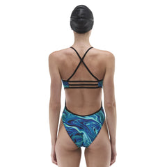 TYR Womens Olea Trinityfit Swimsuit - Blue/Green
