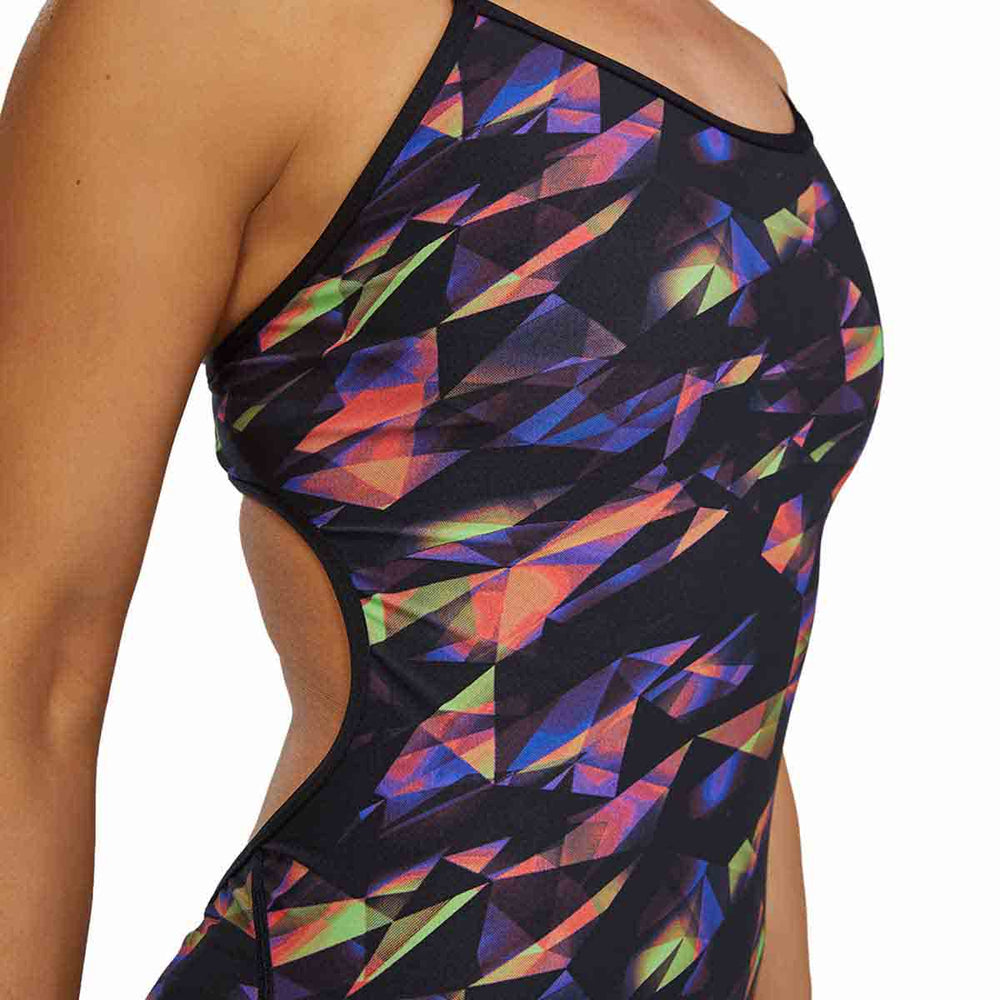 TYR Women's Triadic Trinityfit swimsuit in multi-color with flattering fit, designed for comfortable swimming and active water sports.