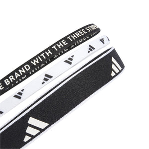 Adidas Multiple Width Training Headbands 3pk - Black/White | Allens Of Kingsbury