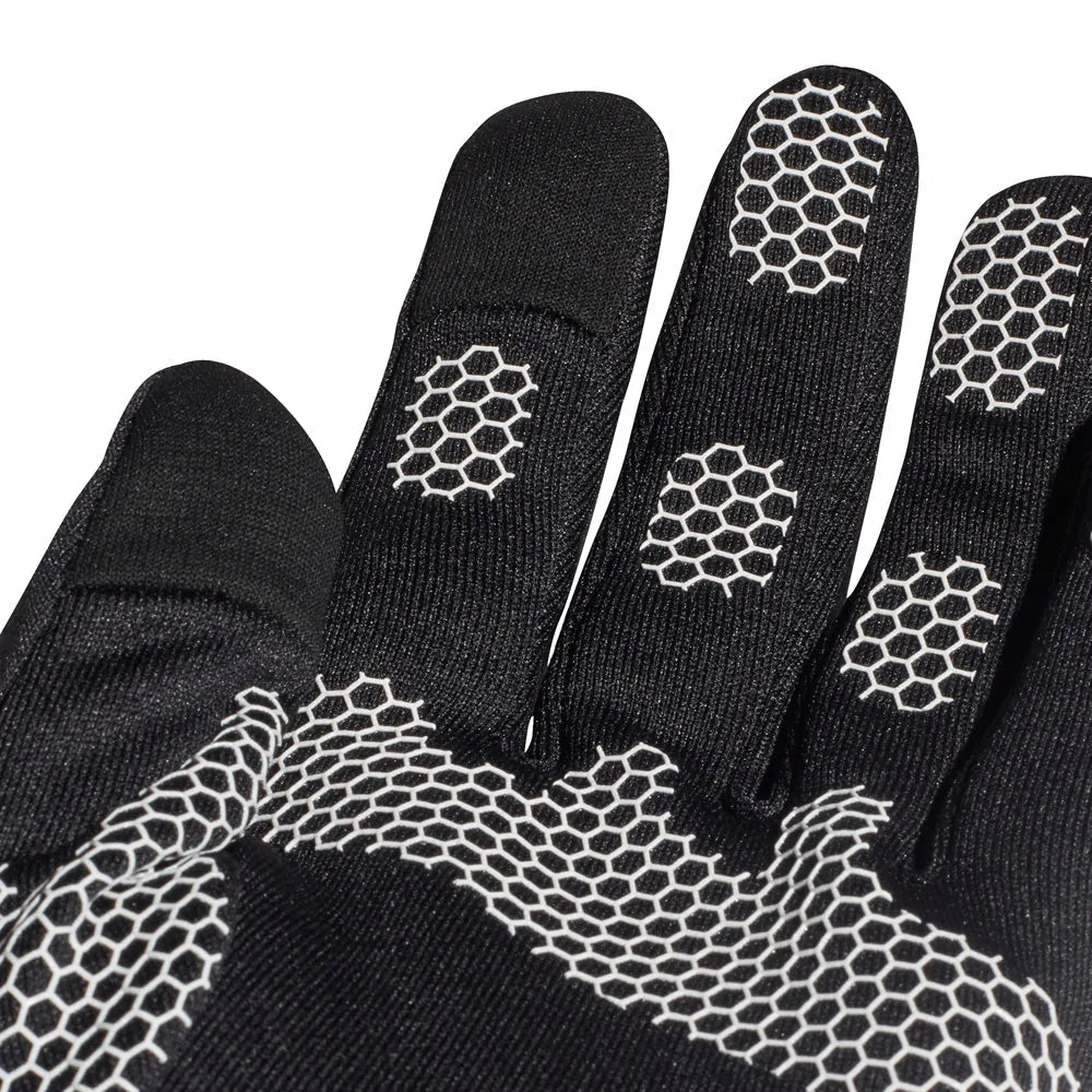 Black Adidas Condivo Aeroready gloves designed for sports and outdoor activities, featuring breathable fabric and a snug fit.